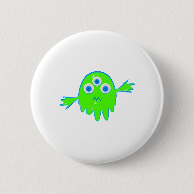 Radioactive Little Monster Button (Front)