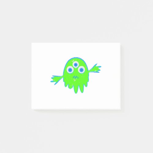 Radioactive Little Monster Post_it Notes