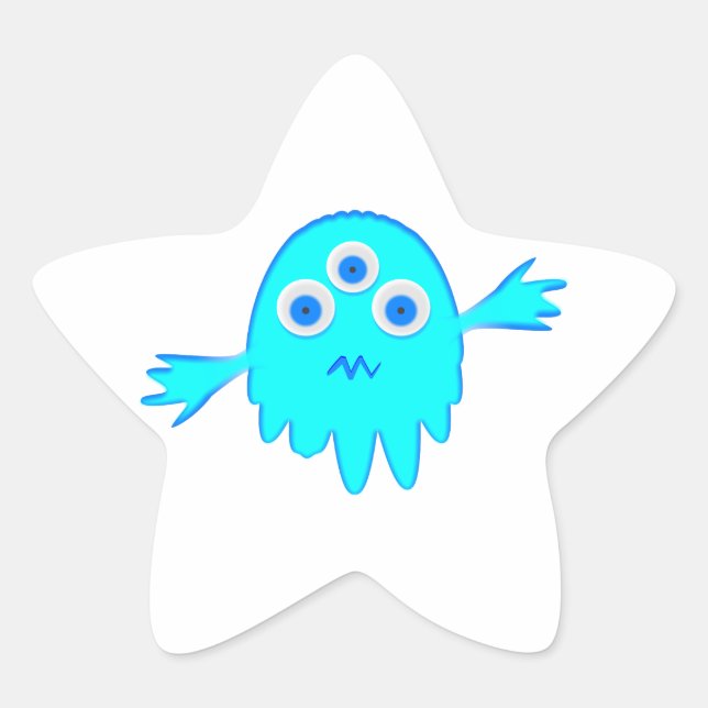 Radioactive Little Monster Star Sticker (Front)