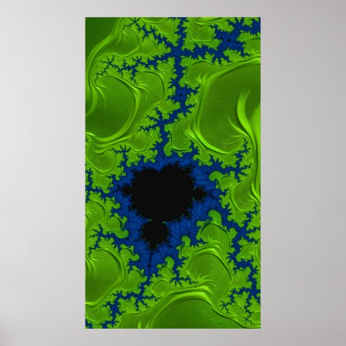 Radioactive Mandelbrot Fractal Abstract Art Poster