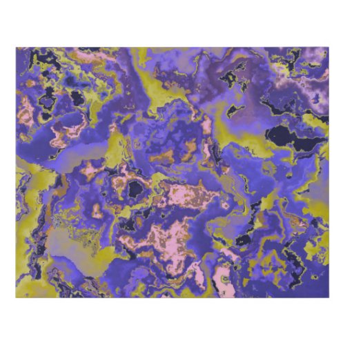 Radioactive Marble Faux Canvas Print