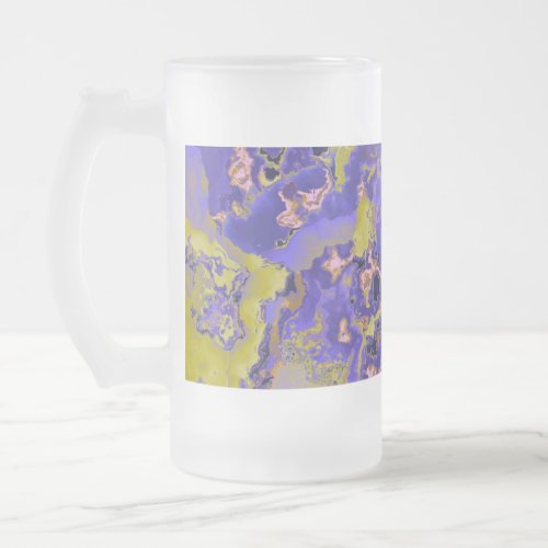 Radioactive Marble Frosted Glass Beer Mug