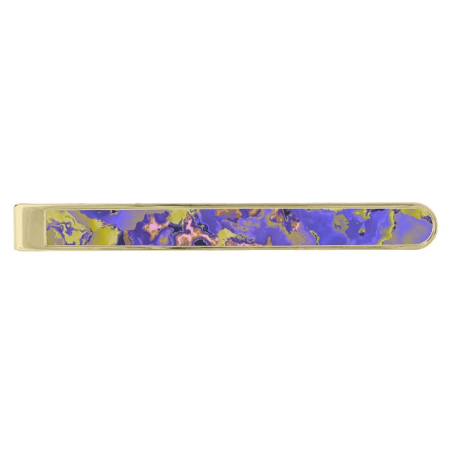 Radioactive Marble Gold Finish Tie Bar (Front)