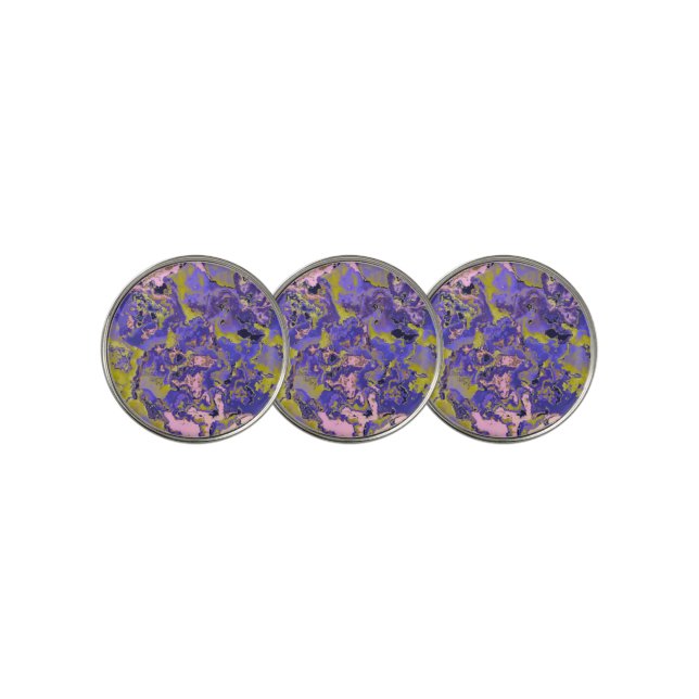 Radioactive Marble Golf Ball Marker (3 Up)