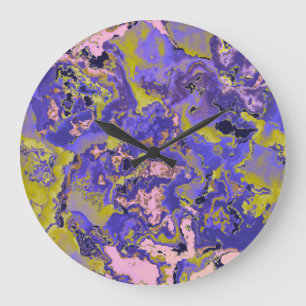 Radioactive Marble Large Clock
