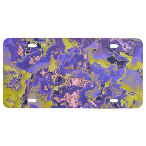 Radioactive Marble License Plate