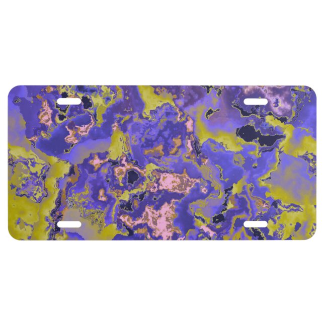 Radioactive Marble License Plate (Front)