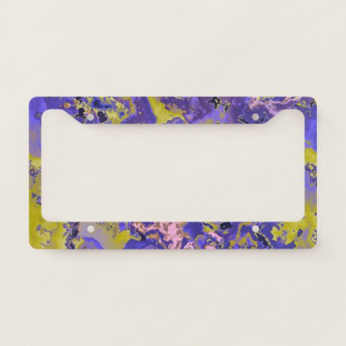 Radioactive Marble License Plate Frame