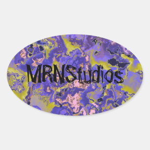 Radioactive Marble Oval Sticker