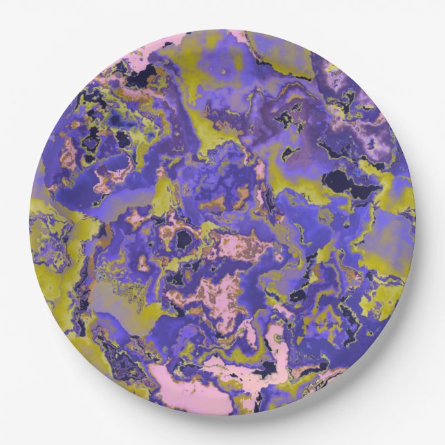 Radioactive Marble Paper Plates (Front)