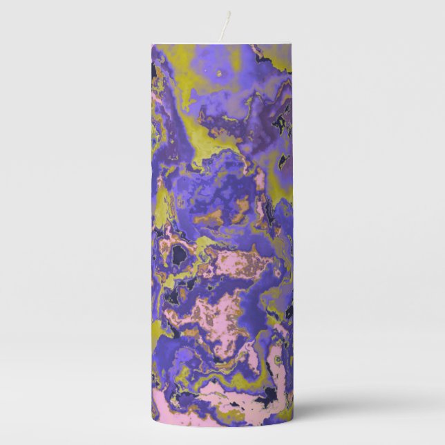 Radioactive Marble Pillar Candle (Front)