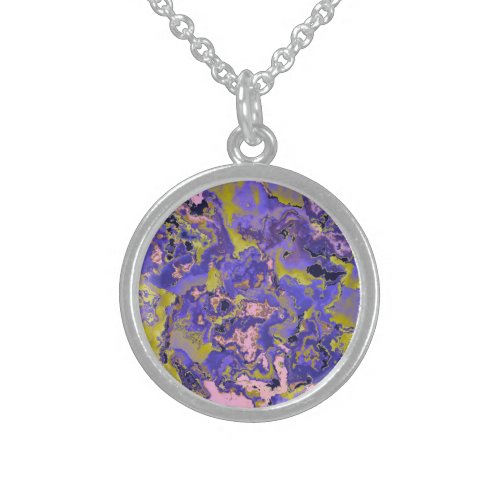 Radioactive Marble Sterling Silver Necklace