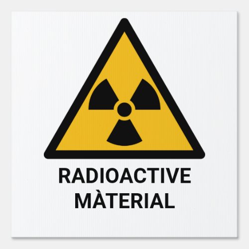 Radioactive Material Warning Ionizing Radiation Sign