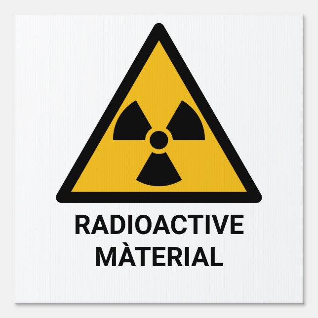 Radioactive Material Warning, Ionizing Radiation Sign (Front)