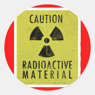 'radioactive materials' classic round sticker