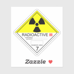 Radioactive Materials Transport Sign Category 3 Sticker