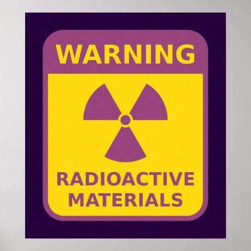 Radioactive Materials Warning Poster