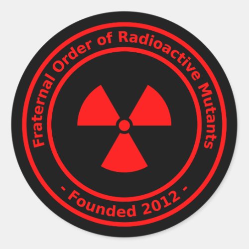 Radioactive Mutants Sticker red