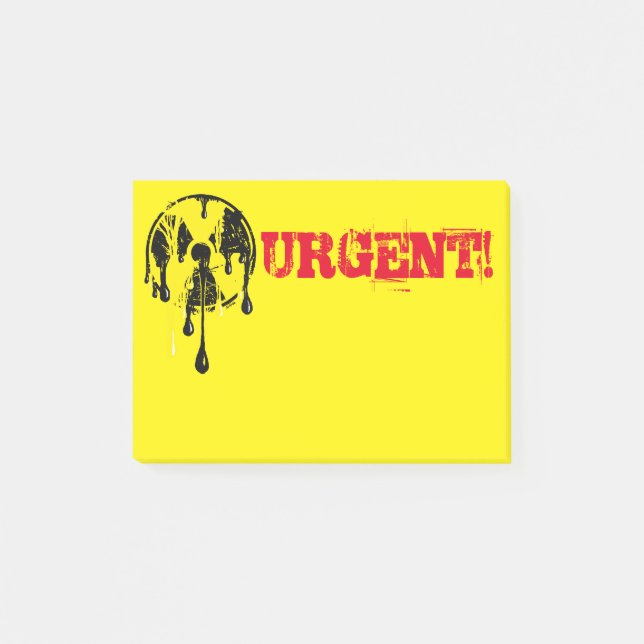Radioactive Nuclear Meltdown Hazard Symbol Post-it Notes (Front)