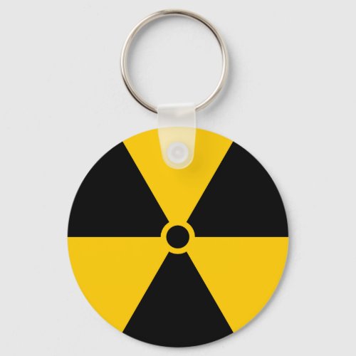 Radioactive Nuclear Reactor Yellow and Black Keychain