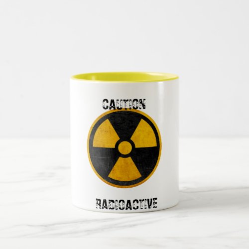Radioactive Nuclear Reactor Yellow and Black Two_Tone Coffee Mug