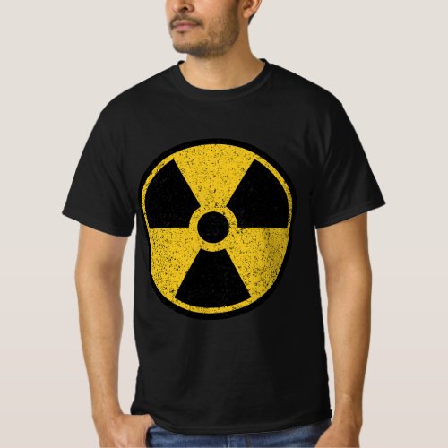 RADIOACTIVE NUCLEAR WARNING SYMBOL RADIATION SIGN  T_Shirt