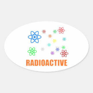 Radioactive Oval Sticker
