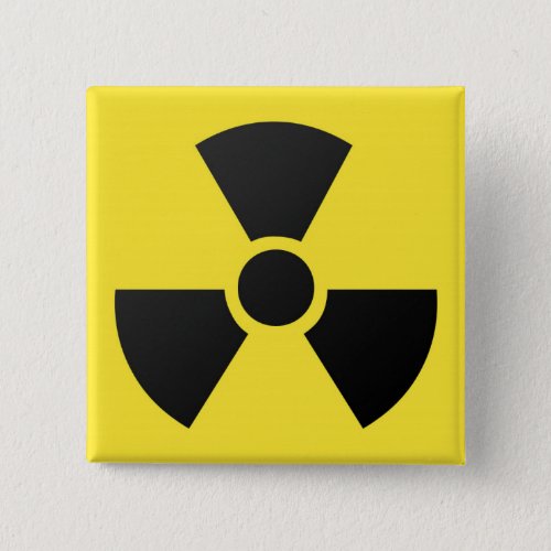 Radioactive radiation nuclear atomic symbol button