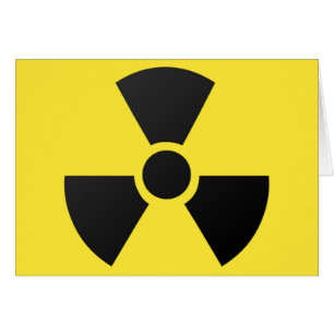Radioactive radiation nuclear atomic symbol cards