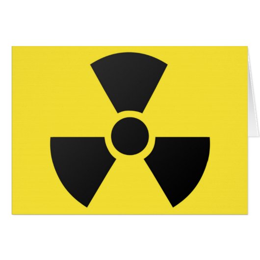 Radioactive radiation nuclear atomic symbol cards (Front Horizontal)