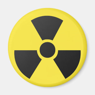 Radioactive radiation nuclear atomic symbol magnet