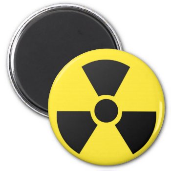 Radioactive Radiation Nuclear Atomic Symbol Magnet by iBella at Zazzle
