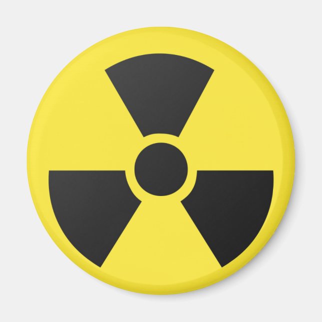 Radioactive radiation nuclear atomic symbol magnet (Front)