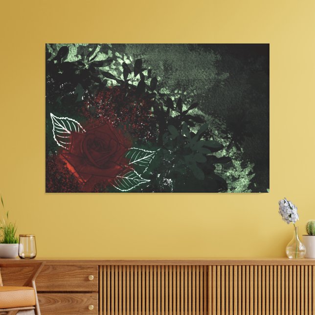 Radioactive Rose Canvas Print (Insitu(LivingRoom))