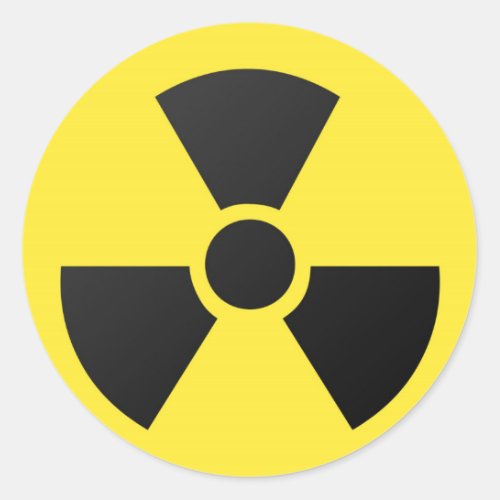 Radioactive Sign Classic Round Sticker