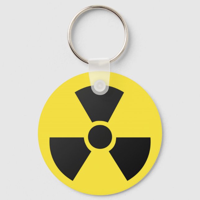 Radioactive Sign Keychain (Front)
