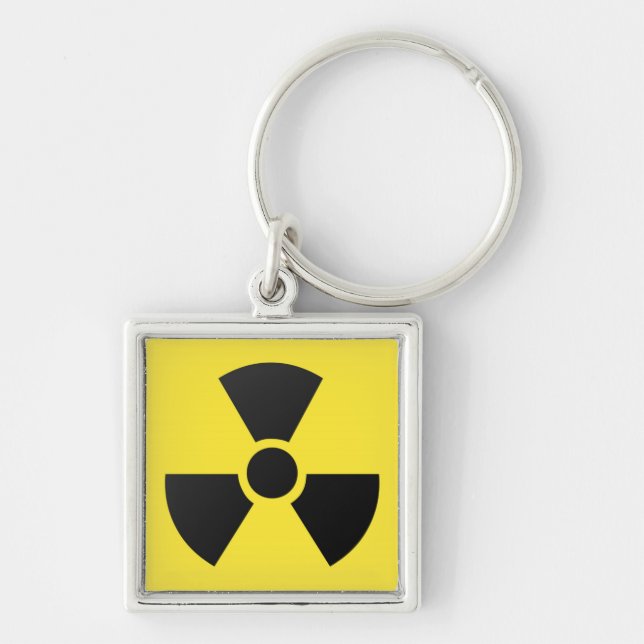 Radioactive Sign Keychain (Front)