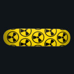 Radioactive Skateboard Deck<br><div class="desc">Bright yellow and black radioactive design</div>