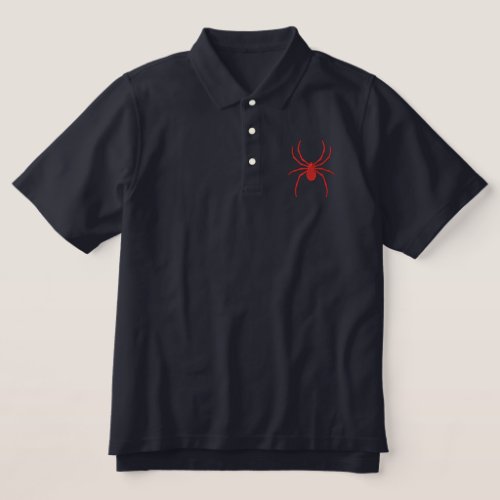 Radioactive Spider Embroidered Polo Shirt