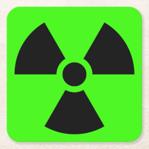 Radioactive Square Paper Coaster