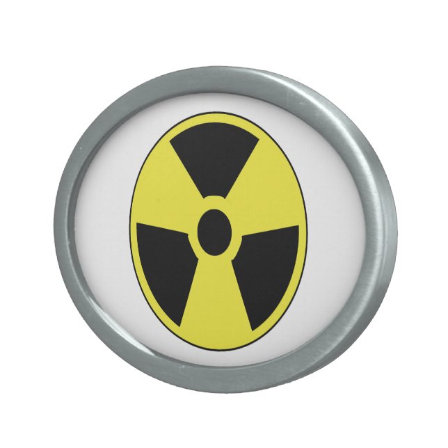 Radioactive Symbol Belt Buckle (Front Right)