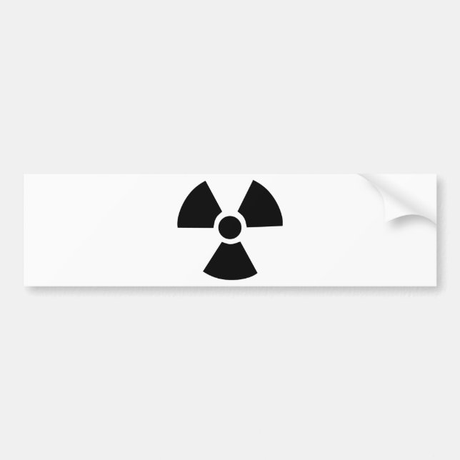 Radioactive Symbol Bumper Sticker (Front)