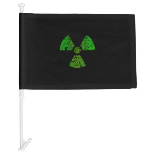 Radioactive Symbol Car Flag