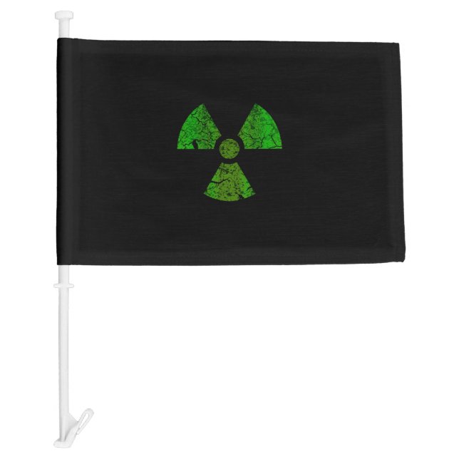 Radioactive Symbol Car Flag (Front)