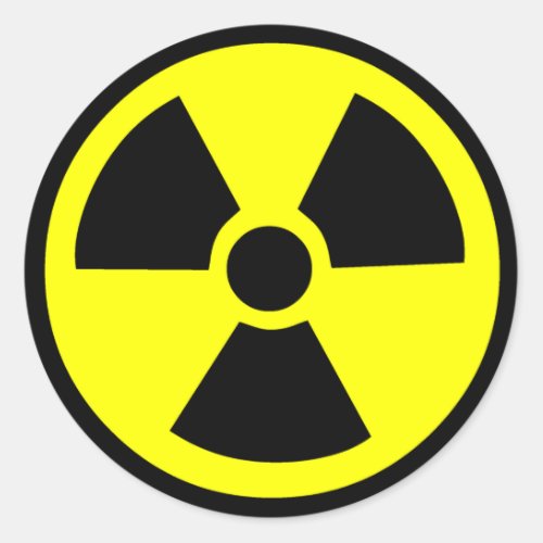 Radioactive Symbol Classic Round Sticker