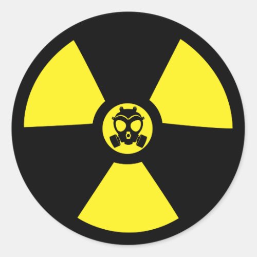 Radioactive Symbol Classic Round Sticker
