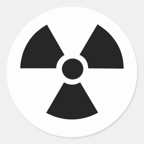 Radioactive Symbol Classic Round Sticker