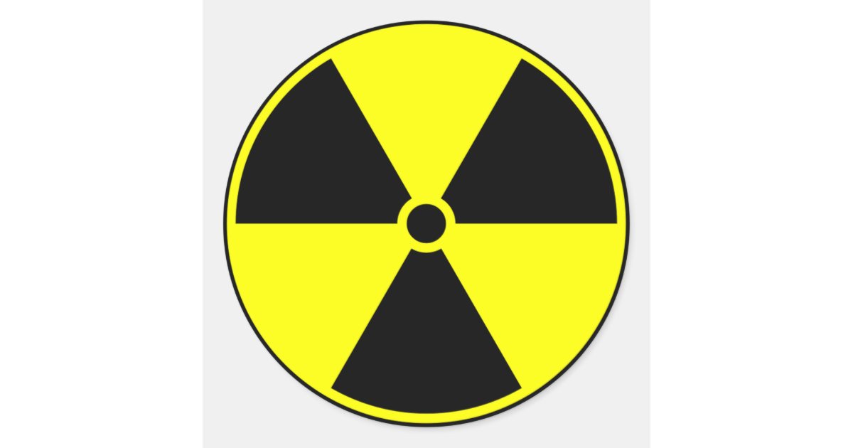 Radioactive Symbol Classic Round Sticker Zazzle