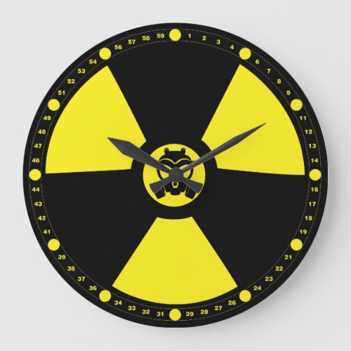 Radioactive Symbol Large Clock