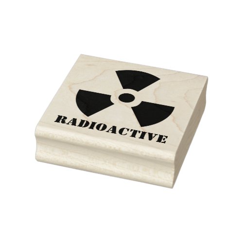 Radioactive Symbol Rubber Stamp